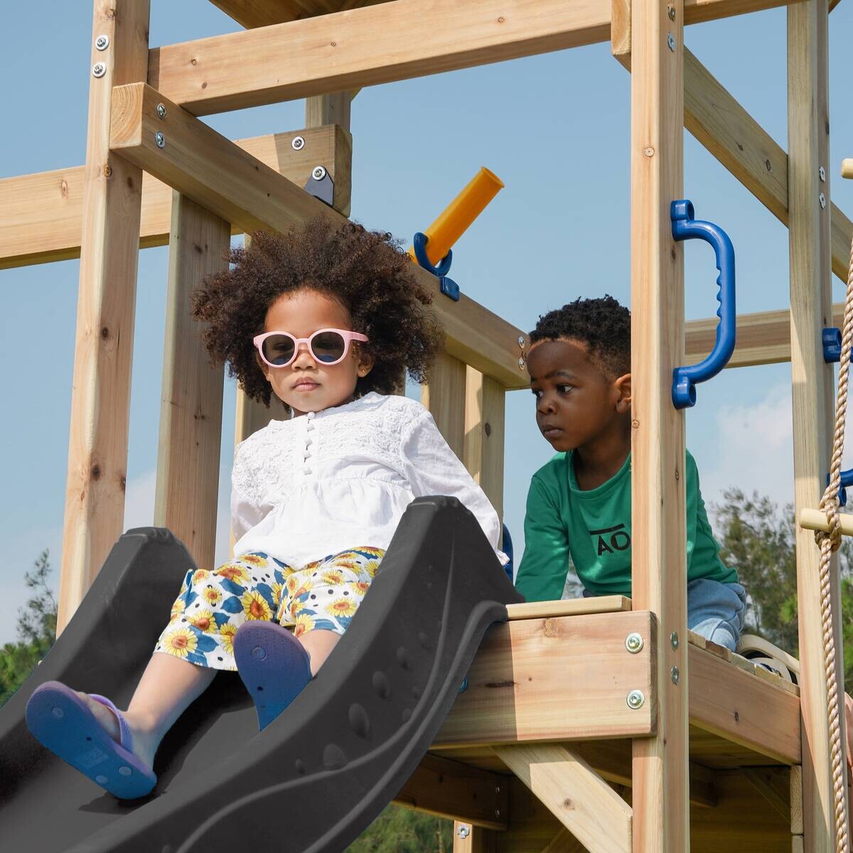 AXI Spielturm Moos braun B/H/L: ca. 342x267x375 cm