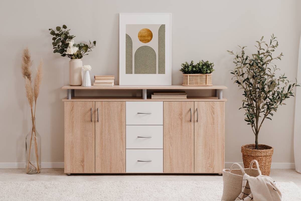 Megakommode Nevada Eiche Sonoma Nachbildung B/H/T: ca. 155x84x35 cm