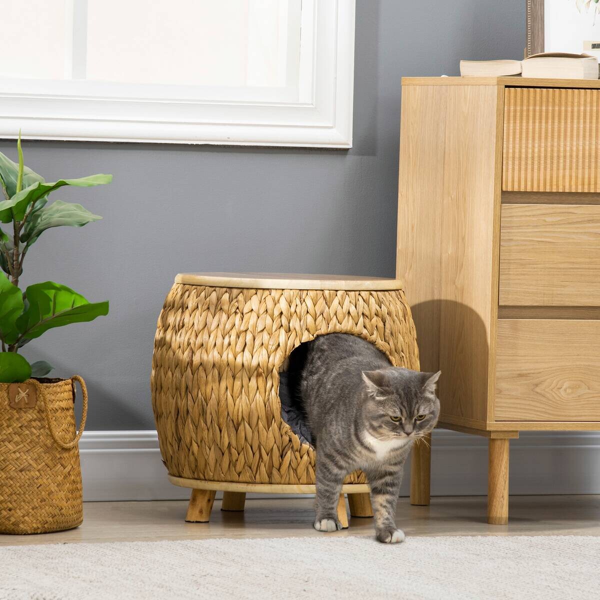 PawHut Katzen-Zubehör natur Edelstahl B/H/L: ca. 43x44x42 cm