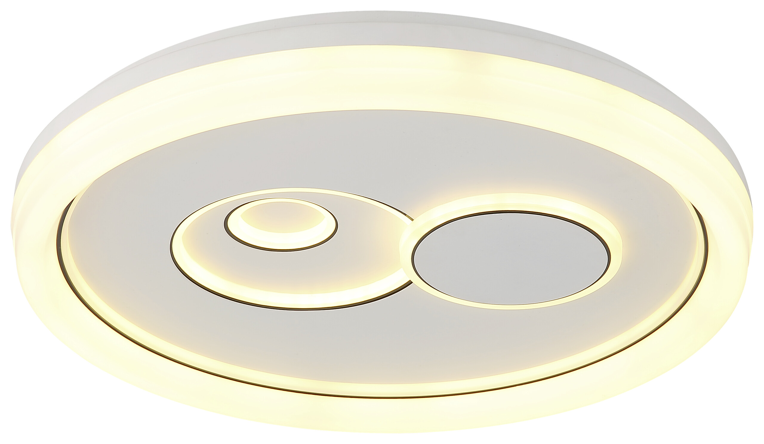 GLOBO LED-Deckenleuchte weiß silber Metall Kunststoff B/D: ca. 7x48 cm