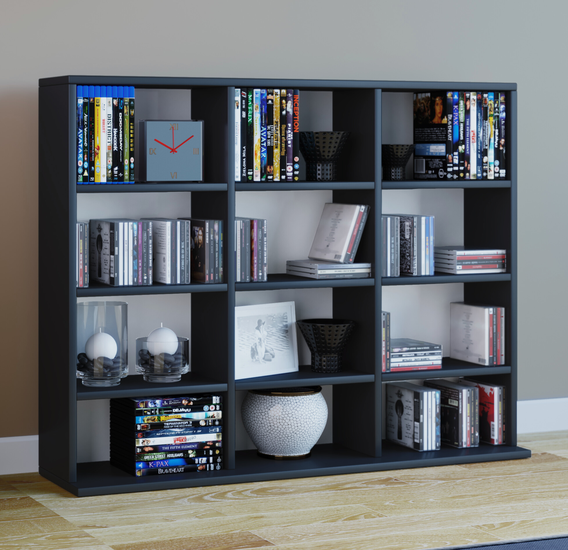 Regal Megosa Mini schwarz Holzwerkstoff B/H/T: ca. 102x83x23 cm Regal Megosa Mini schwarz Holzwerkstoff B/H/T: ca. 102x83x23 cm