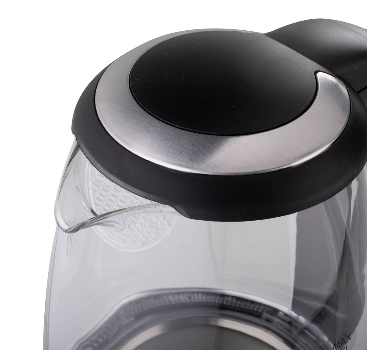 alpina Glaswasserkocher schwarz Glas Edelstahl ca. 1,7 l