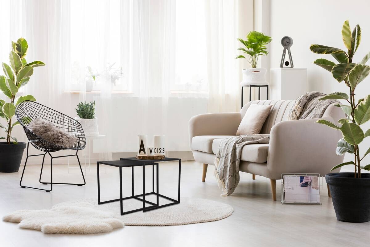 Beistelltisch Judith schwarz Metall