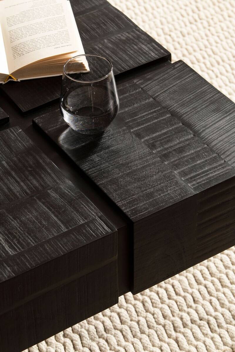 Wohnling Couchtisch schwarz Mango B/H/T: ca. 60x40x60 cm