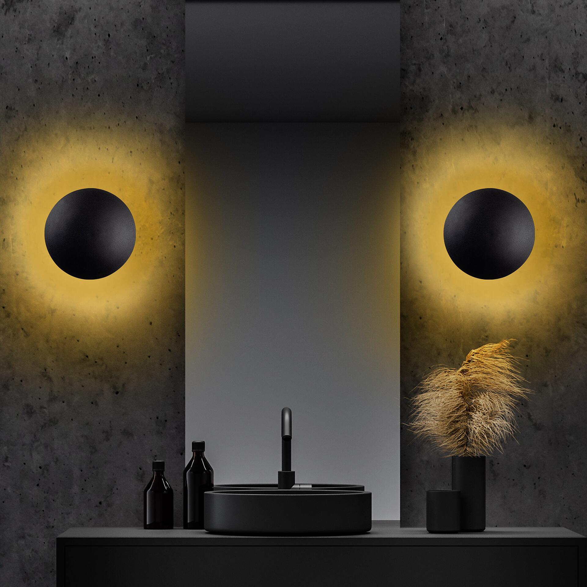 Opviq Wandleuchte Yosma-13639 schwarz Kupfer Metall B/H/T/L: ca. 16x25x16x25 cm