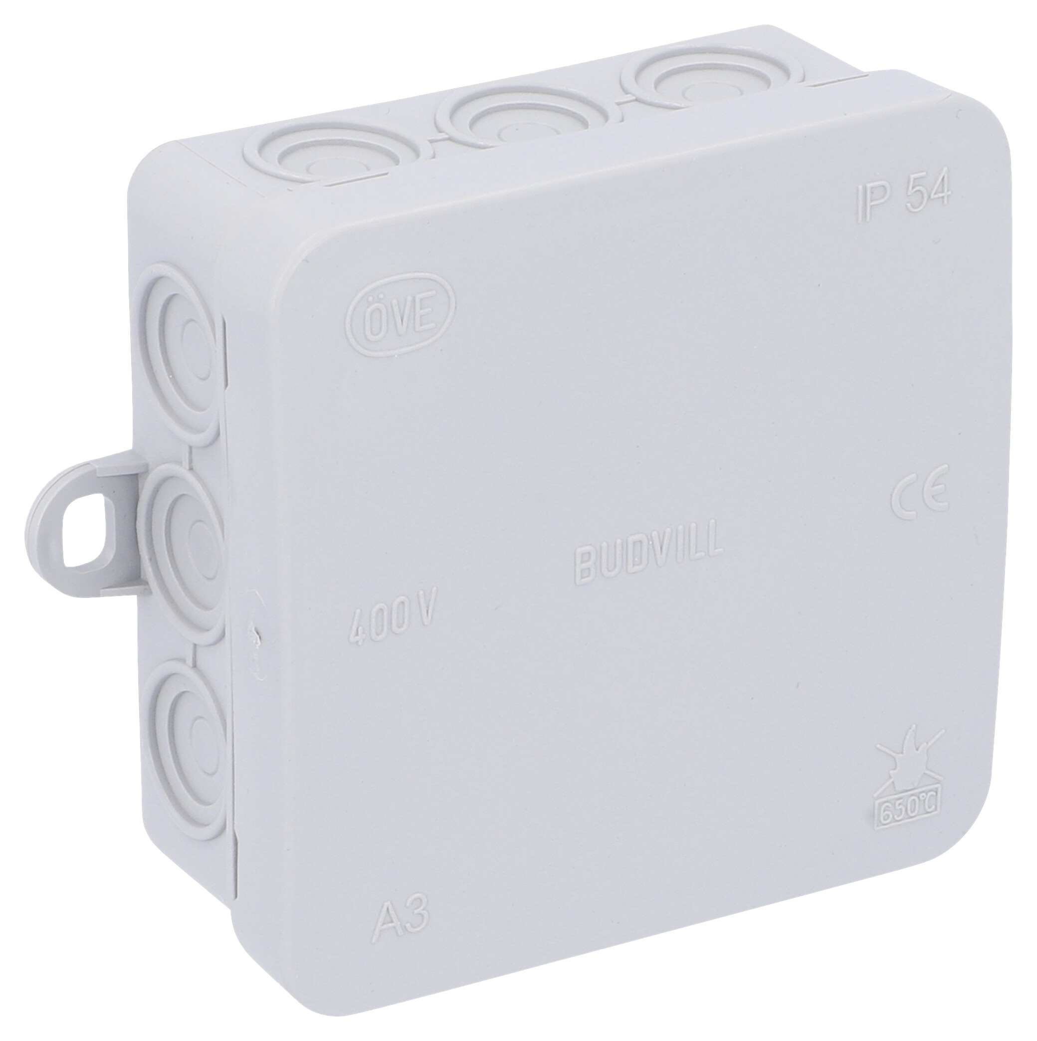 Aufputz-Abzweigkasten grau