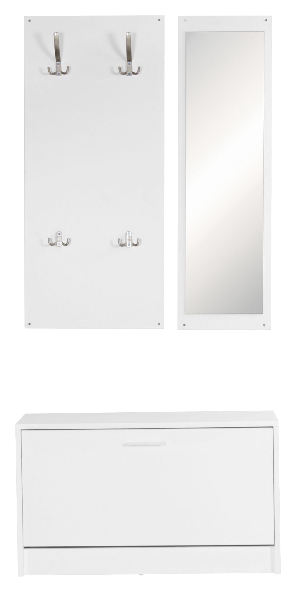 Garderobe weiß B/H/T: ca. 80x180x80 cm