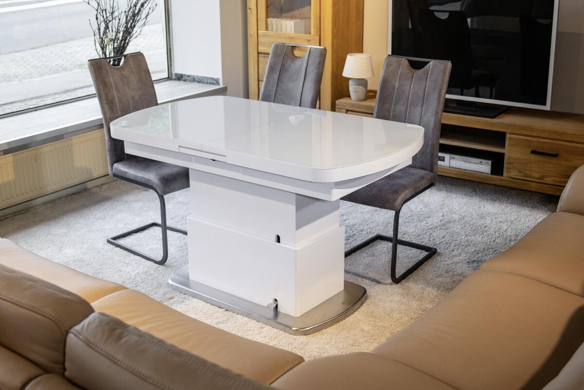 Couchtisch Levi weiß MDF B/H/T: ca. 135x50x75 cm