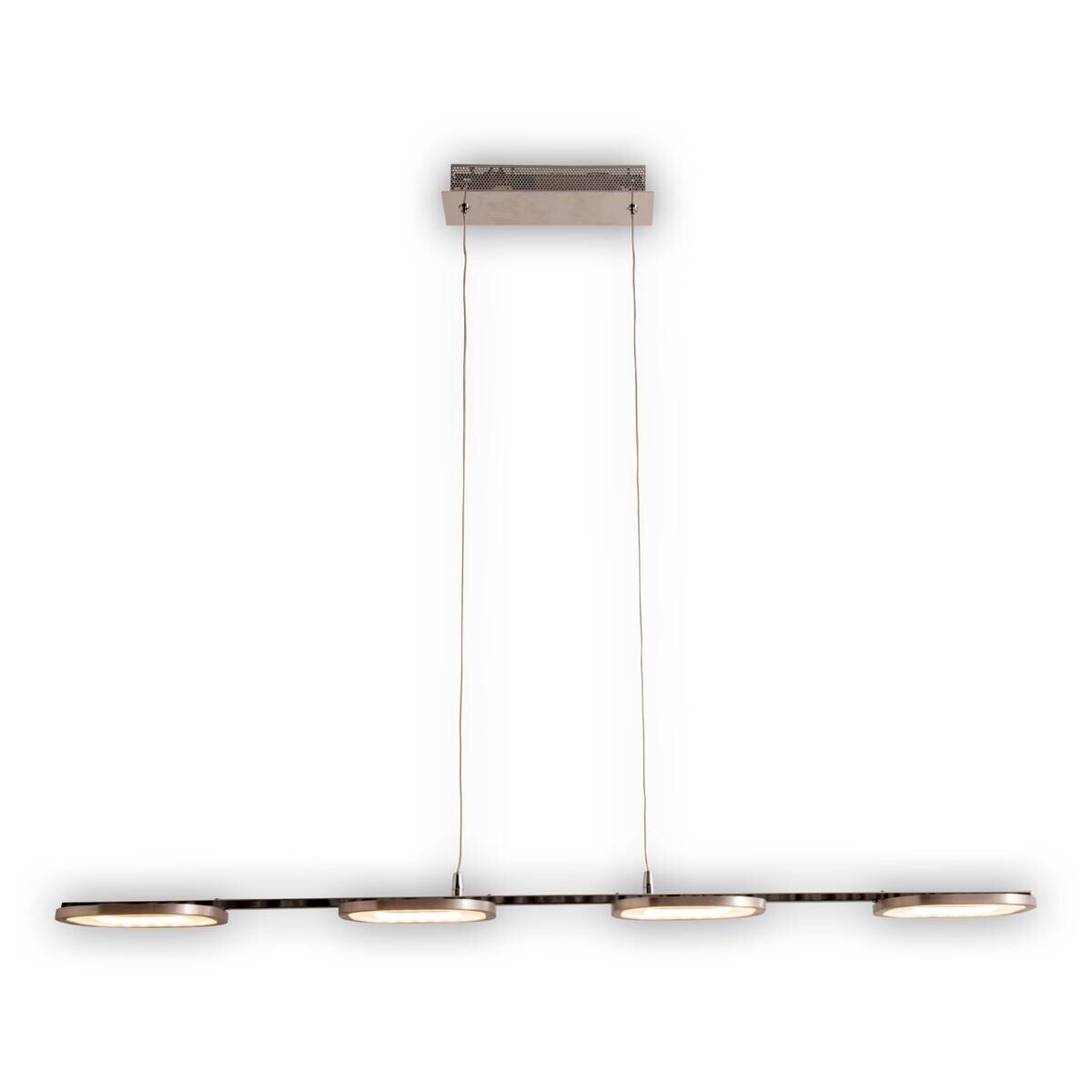 Näve Leuchten Pendelleuchte 7070342 stahlfarbig Kunststoff Metall B/H/T: ca. 16x150x100 cm null 4 Brennstellen