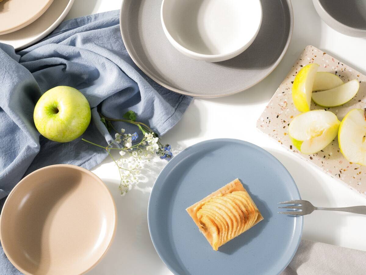 CreaTable Tafelservice Uno Nordic bunt Steinzeug 12 tlg.