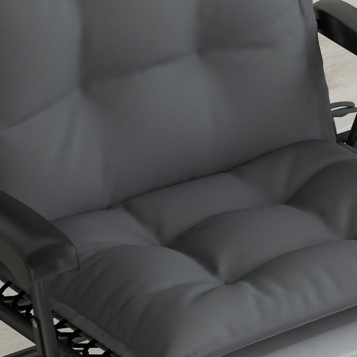 Outsunny Liegenauflage 2er Set dunkelgrau Polyester B/H/L: ca. 50x5x116 cm