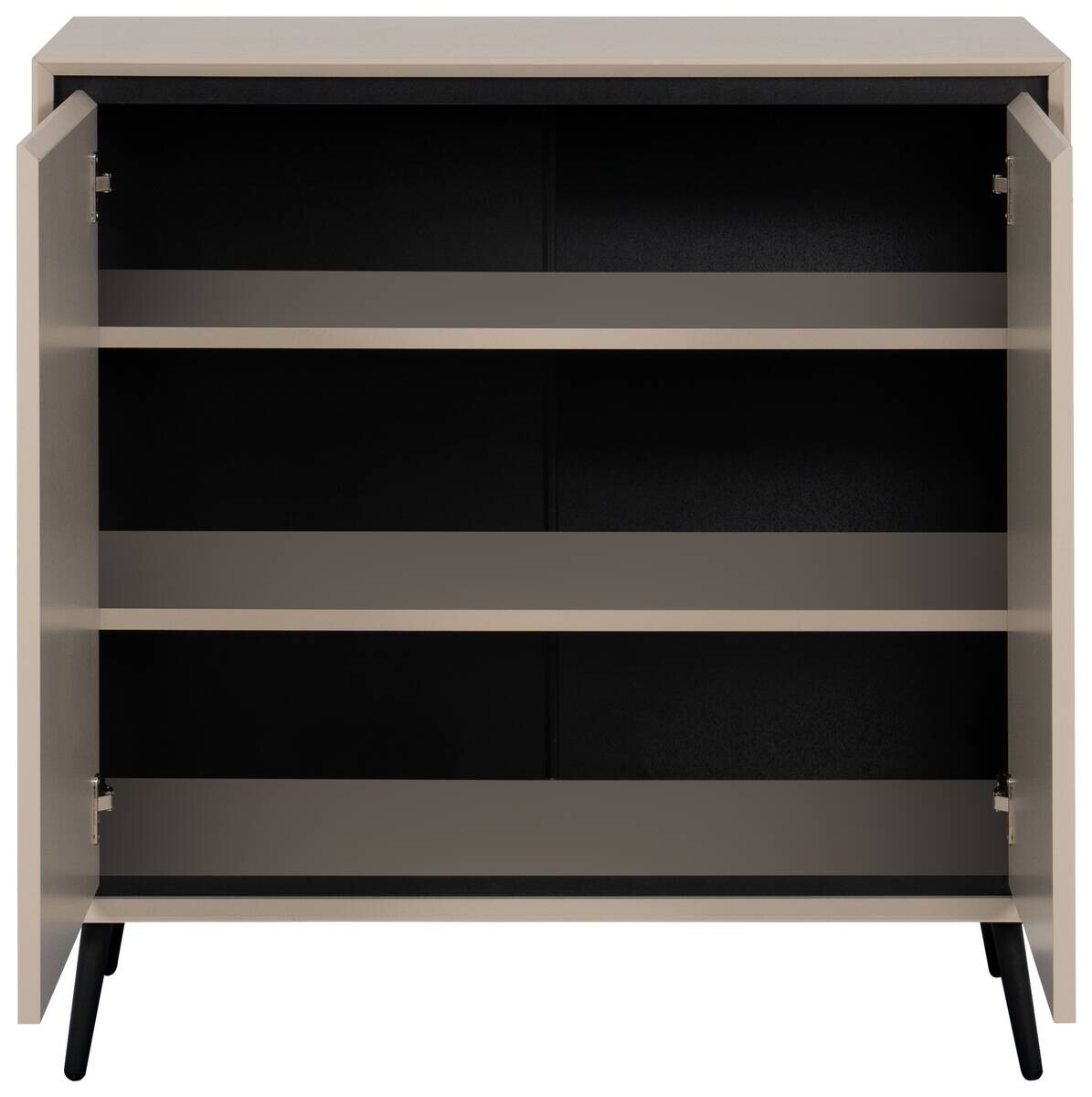 Kommode Arona sand schwarz B/H/T: ca. 90x90x38 cm