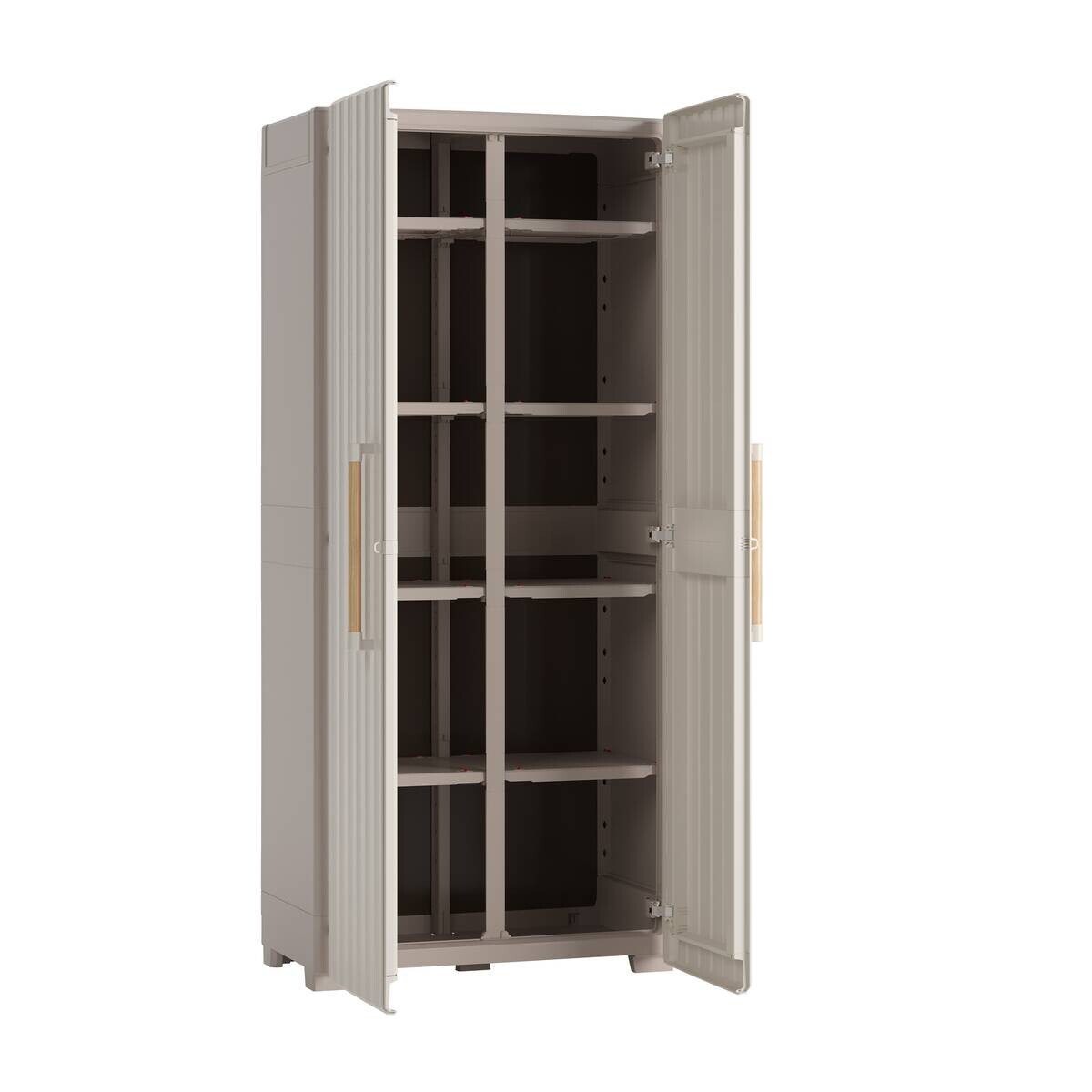 Keter Kunststoffschrank Groove Utility beige Kunststoff B/H/T: ca. 80x180x45 cm Keter Kunststoffschrank Groove Utility beige Kunststoff B/H/T: ca. 80x180x45 cm