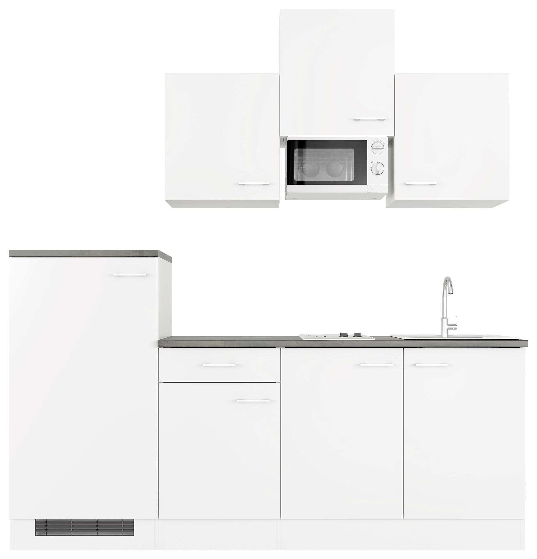 Küchenblock Lucca weiß matt B/H/T: ca. 210x226x60 cm Küchenblock Lucca weiß matt B/H/T: ca. 210x226x60 cm