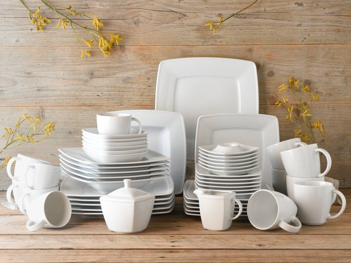 CreaTable Kombiservice Victoria weiß Porzellan 50 tlg.