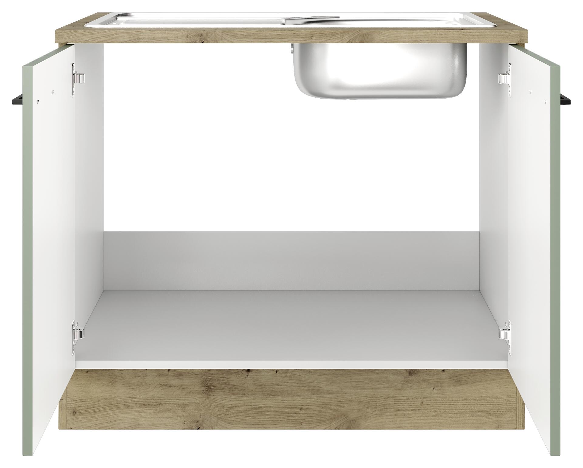 Spülenschrank Cara grün B/H/T: ca. 100x85x60 cm Spülenschrank Cara grün B/H/T: ca. 100x85x60 cm