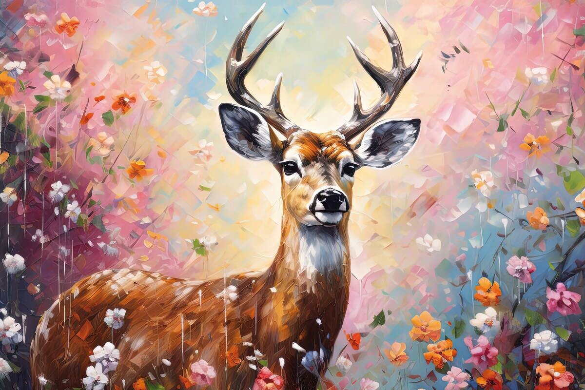 Keilrahmenbild Tiere B/H: ca. 90x60 cm