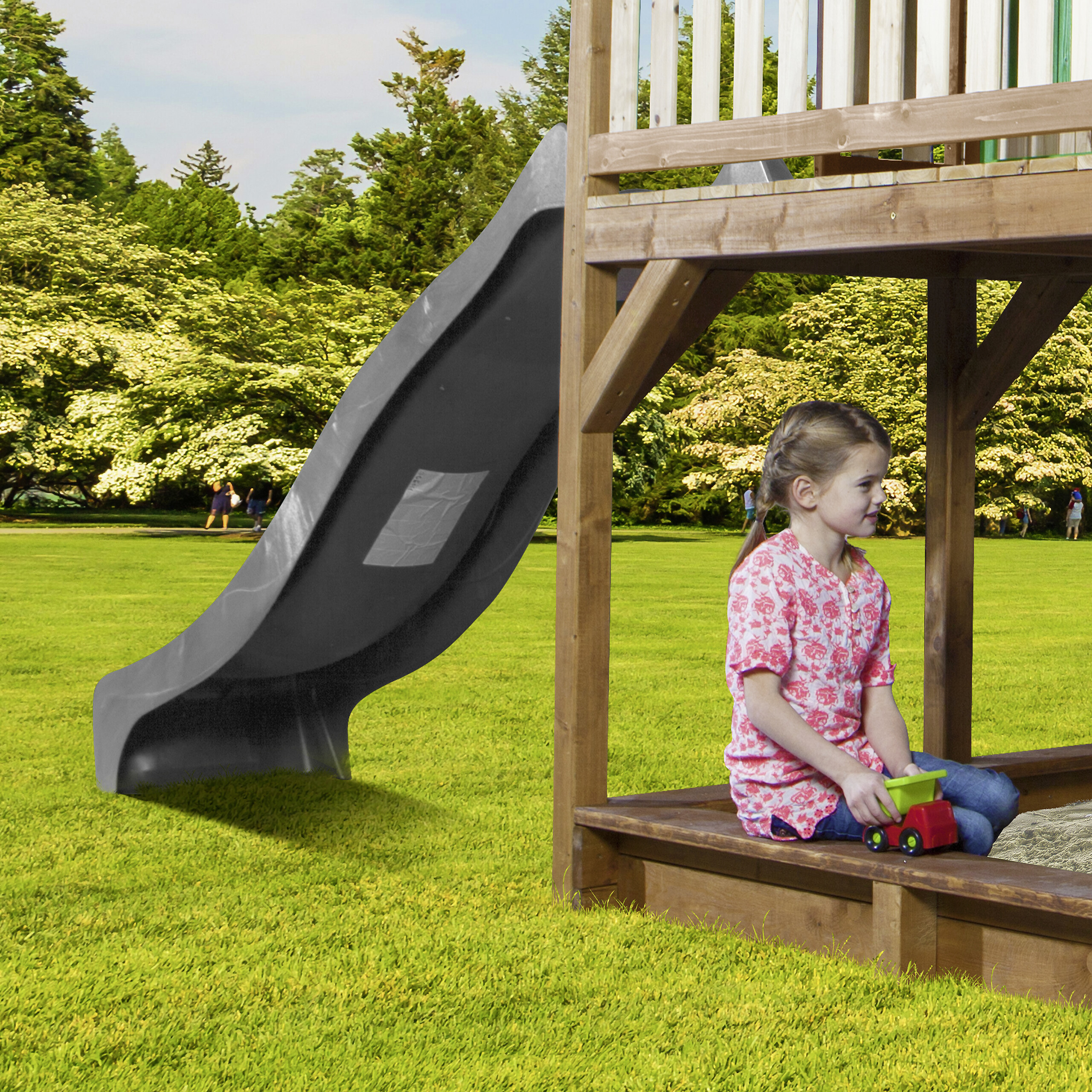 AXI Spielhaus Liam braun B/H/L: ca. 613x291x277 cm