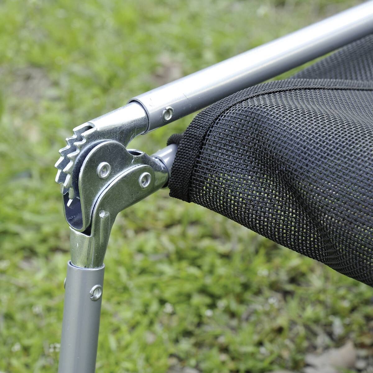 Outsunny Gartenliege schwarz Stahl B/H/L: ca. 56x24,5x182 cm