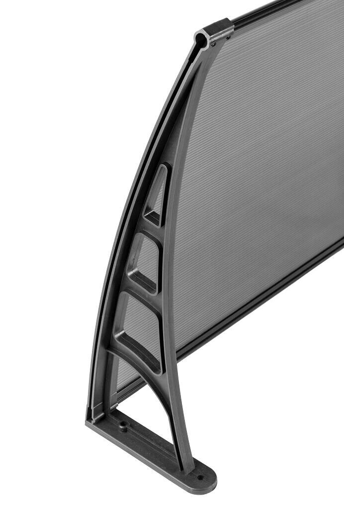 Brosplast Vordach schwarz B/H/L: ca. 120x23x70 cm