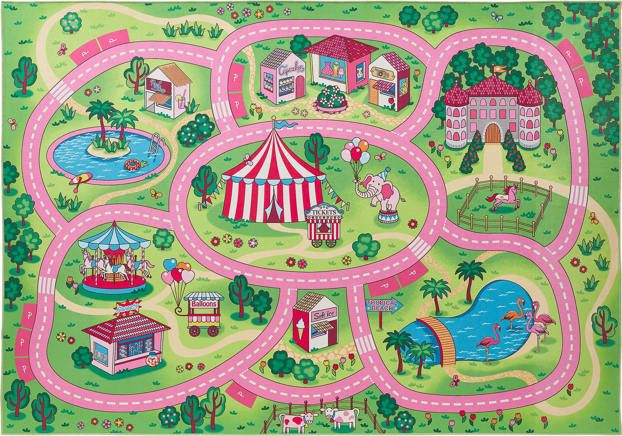 Andiamo Kinderteppich rosa B/L: ca. 140x200 cm Andiamo Kinderteppich rosa B/L: ca. 140x200 cm