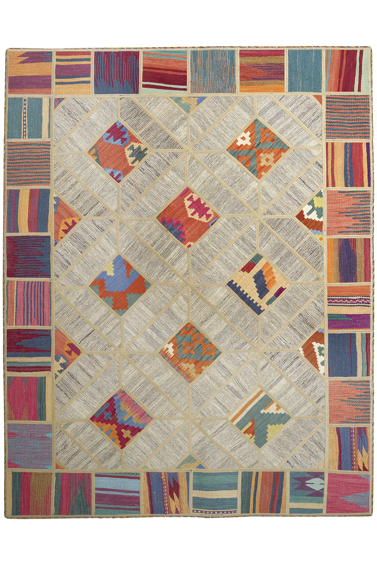 PersaTepp Teppich Kelim Tekkehdouz beige B/H/L: ca. 150x1x200 cm PersaTepp Teppich Kelim Tekkehdouz beige B/H/L: ca. 150x1x200 cm