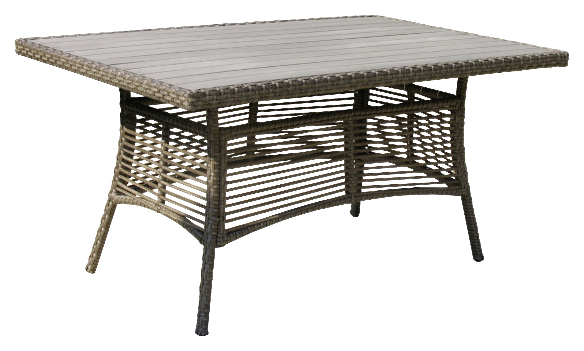 Grasekamp Gartentisch Valencia braun Polyrattan B/H/L: ca. 97x74x153 cm