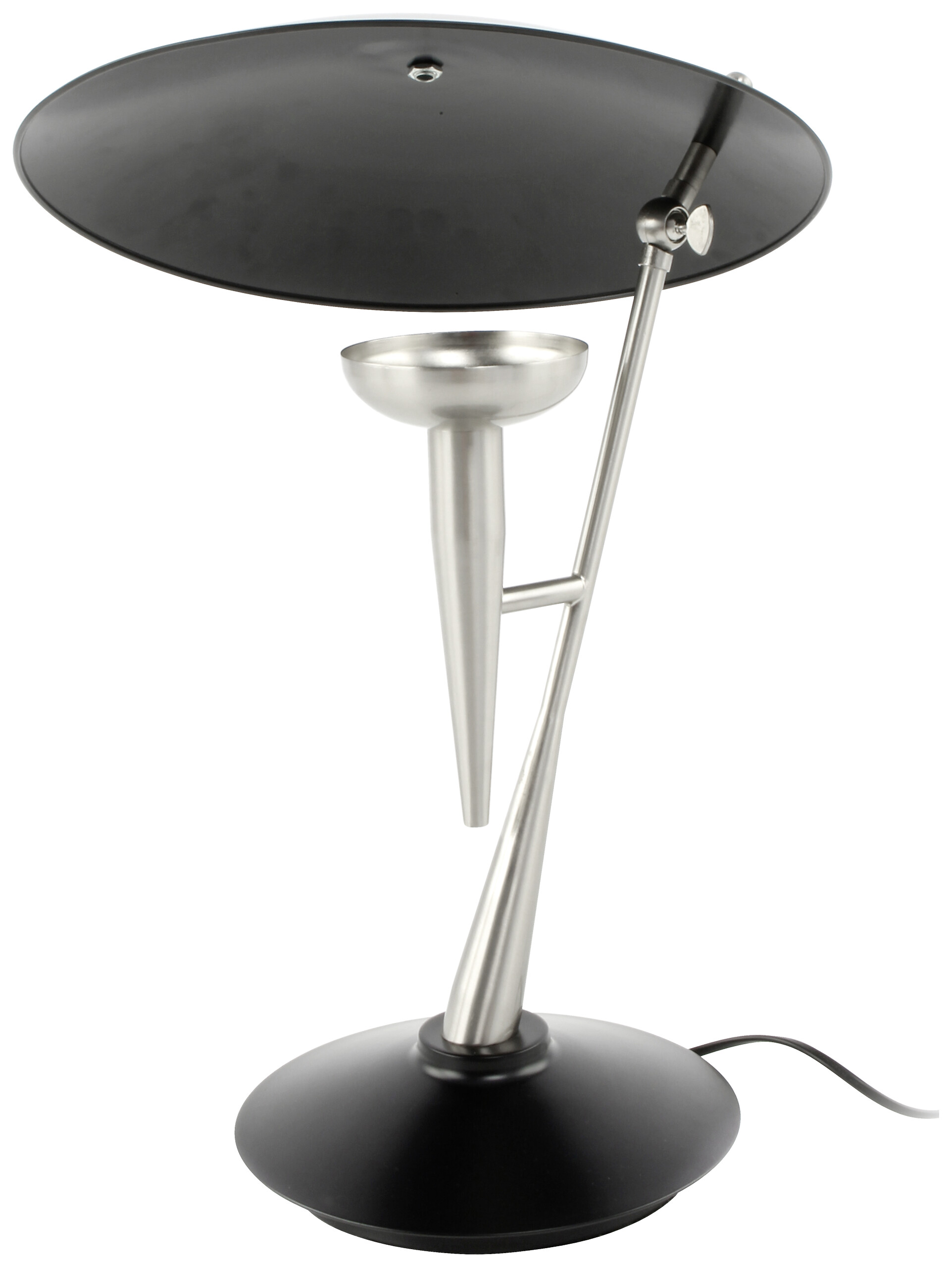 Kayoom Tischleuchte Tischleuchte_Flyer 125 silber schwarz Eisen B/H/T: ca. 36x50x36 cm E27 1 Brennstellen