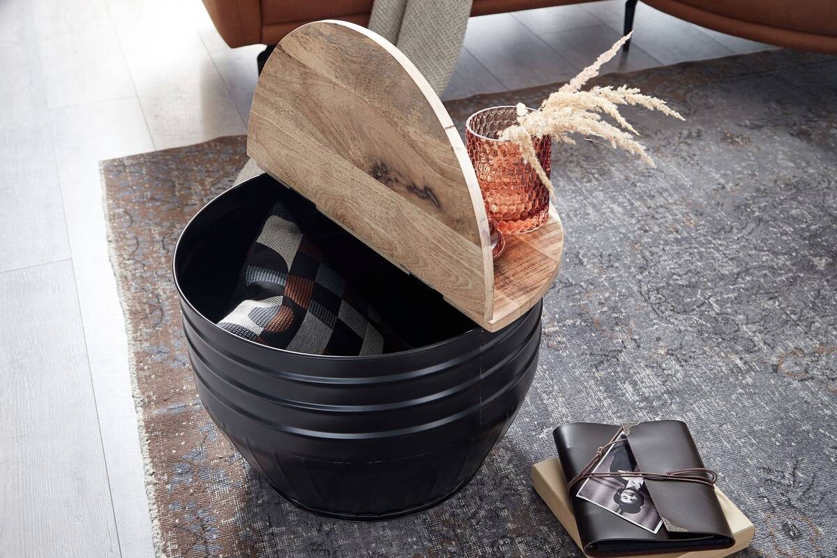 Wohnling Couchtisch schwarz B/H/T: ca. 60x41x60 cm