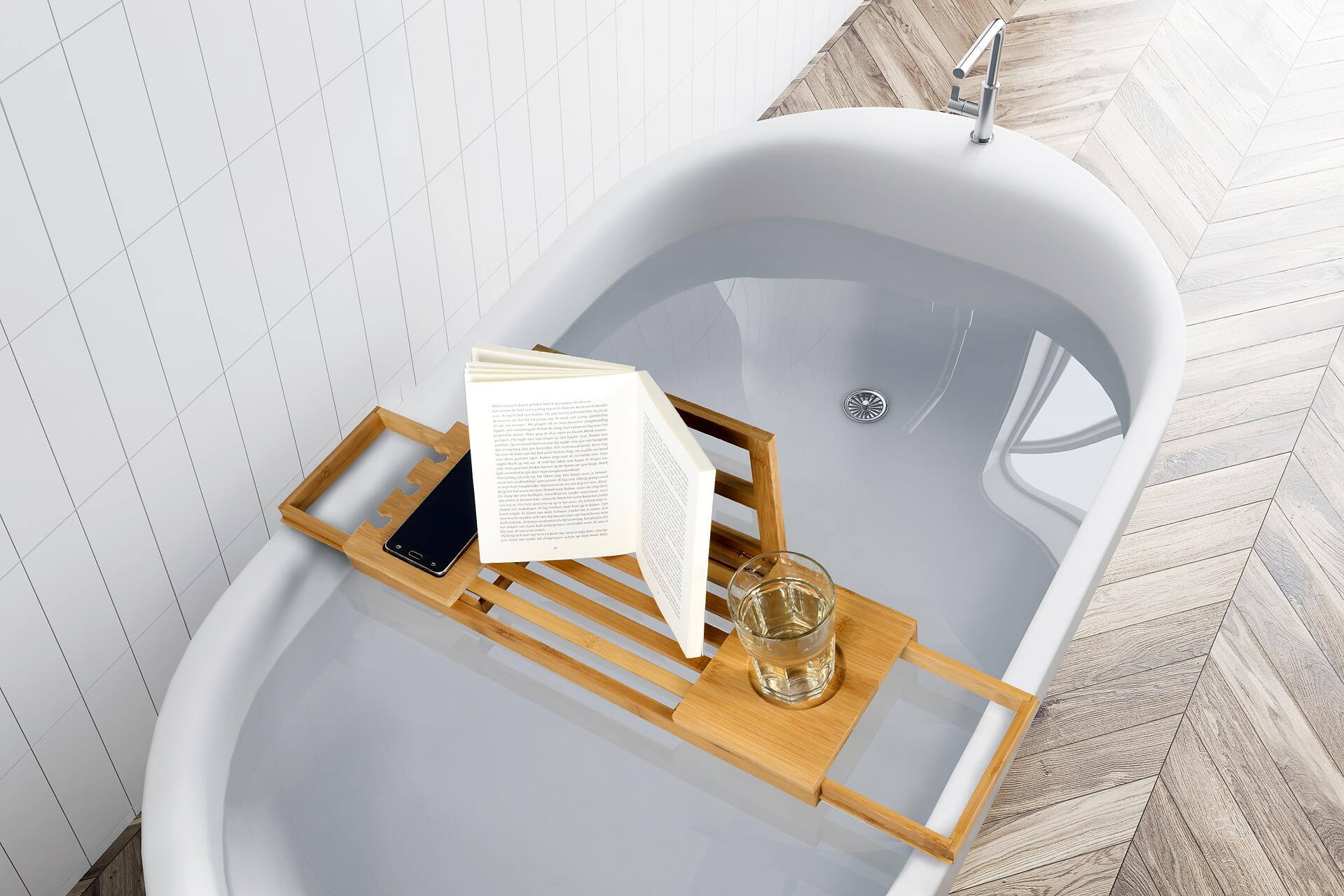 Badewannenablage natur Bambus B/L: ca. 92x18 cm