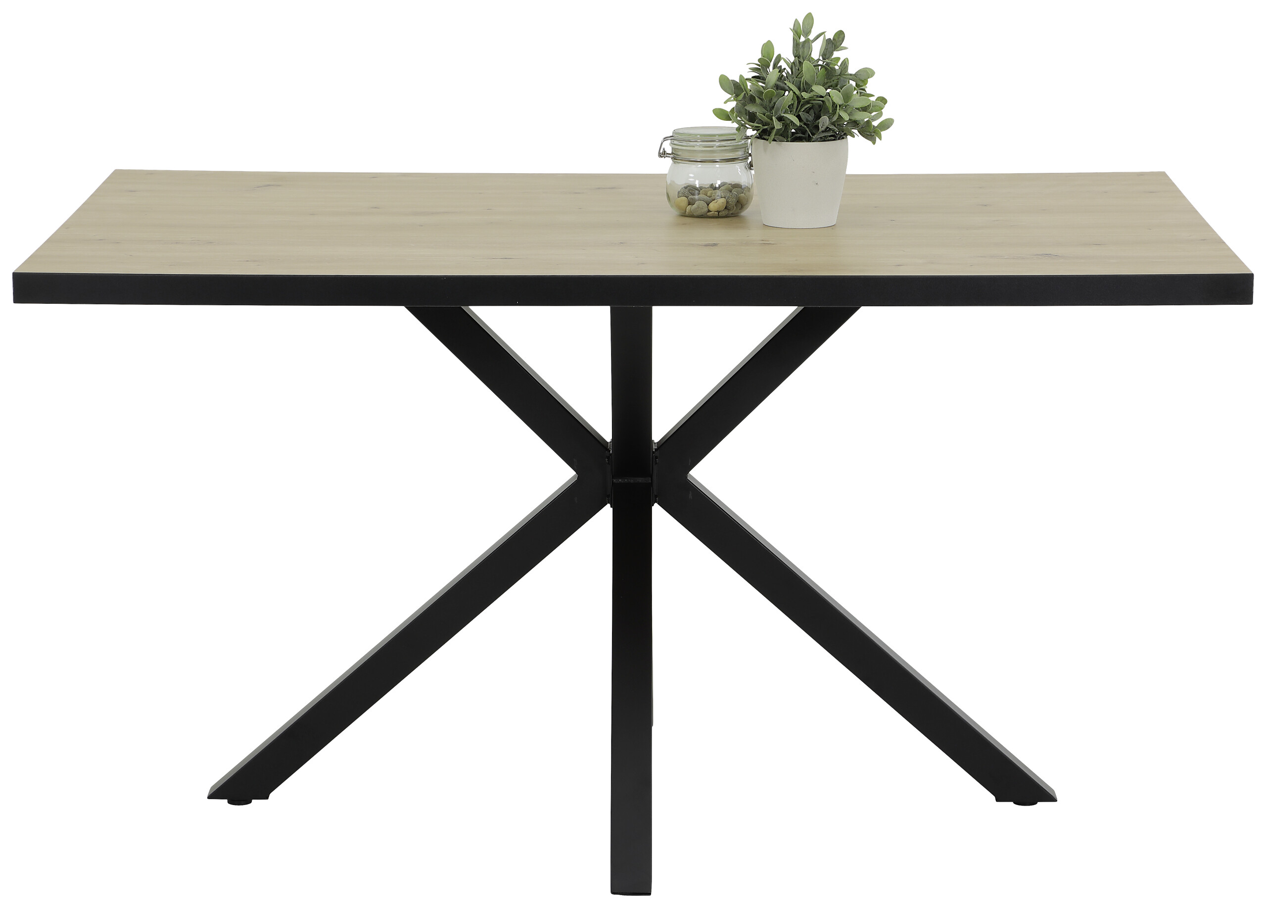 Essgruppe Cleo III Eiche Holzwerkstoff B/H/T: ca. 140x76x90 cm