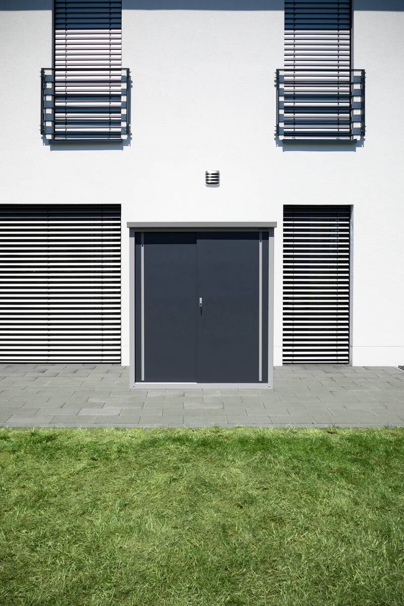 Trimetals Gartenschrank Guardian anthrazit Metall B/H/T: ca. 172x187x90 cm