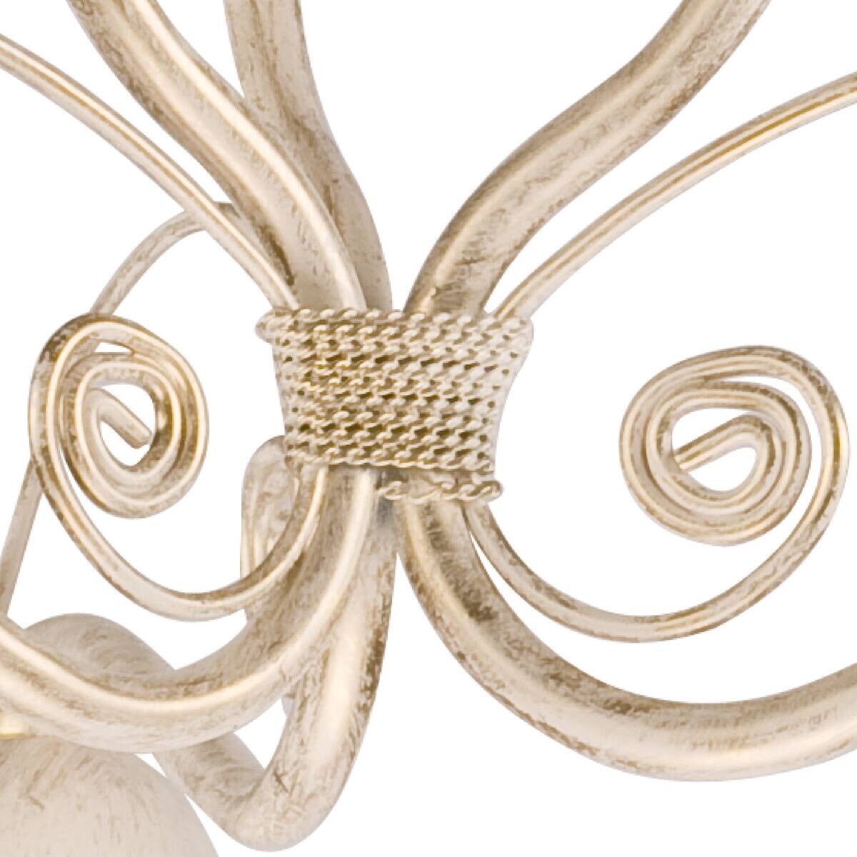 Lamkur Pendelleuchte RETRO II 19192 weiß Glas Stahl H/L: ca. 73x41 cm E27 3 Brennstellen