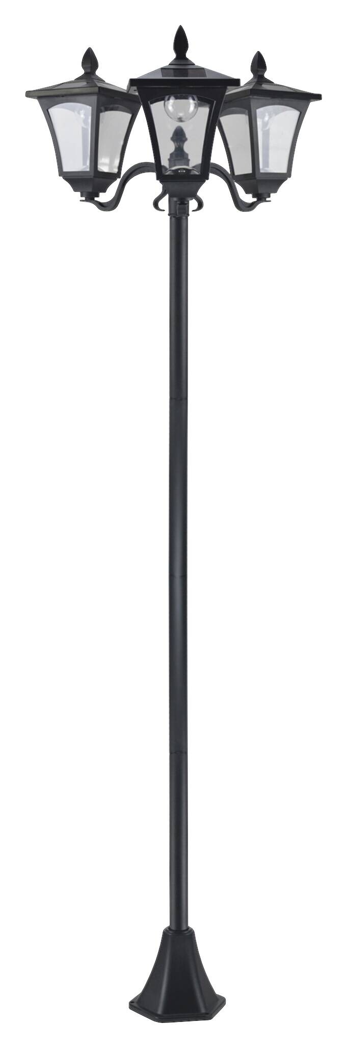 Solar Gartenleuchte 842-109 842-109 schwarz Edelstahl Kunststoff B/H/L: ca. 47x182,5x51,5 cm