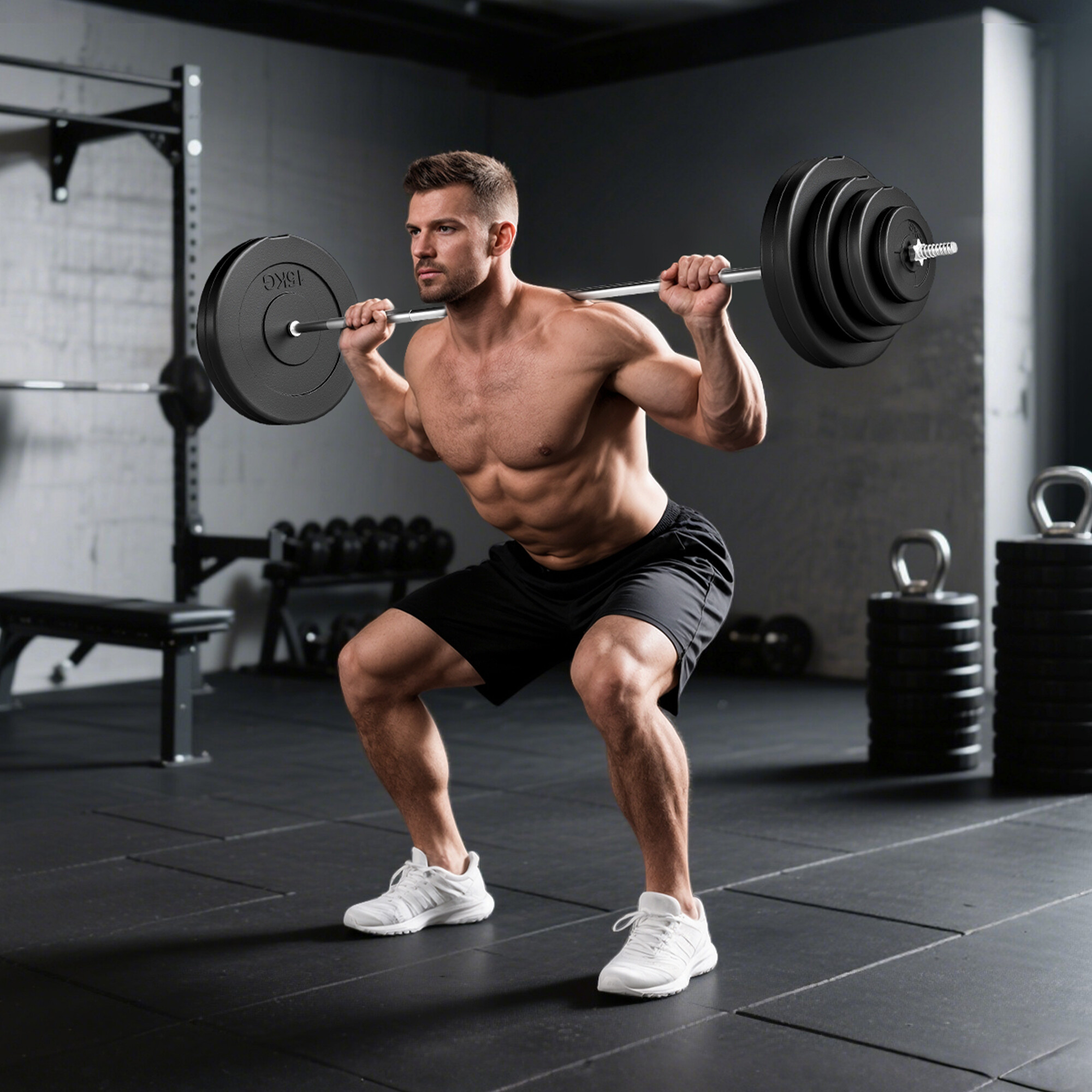 HOMCOM Hantel schwarz Kunststoff B/H/L: ca. 40,5x40,5x170 cm