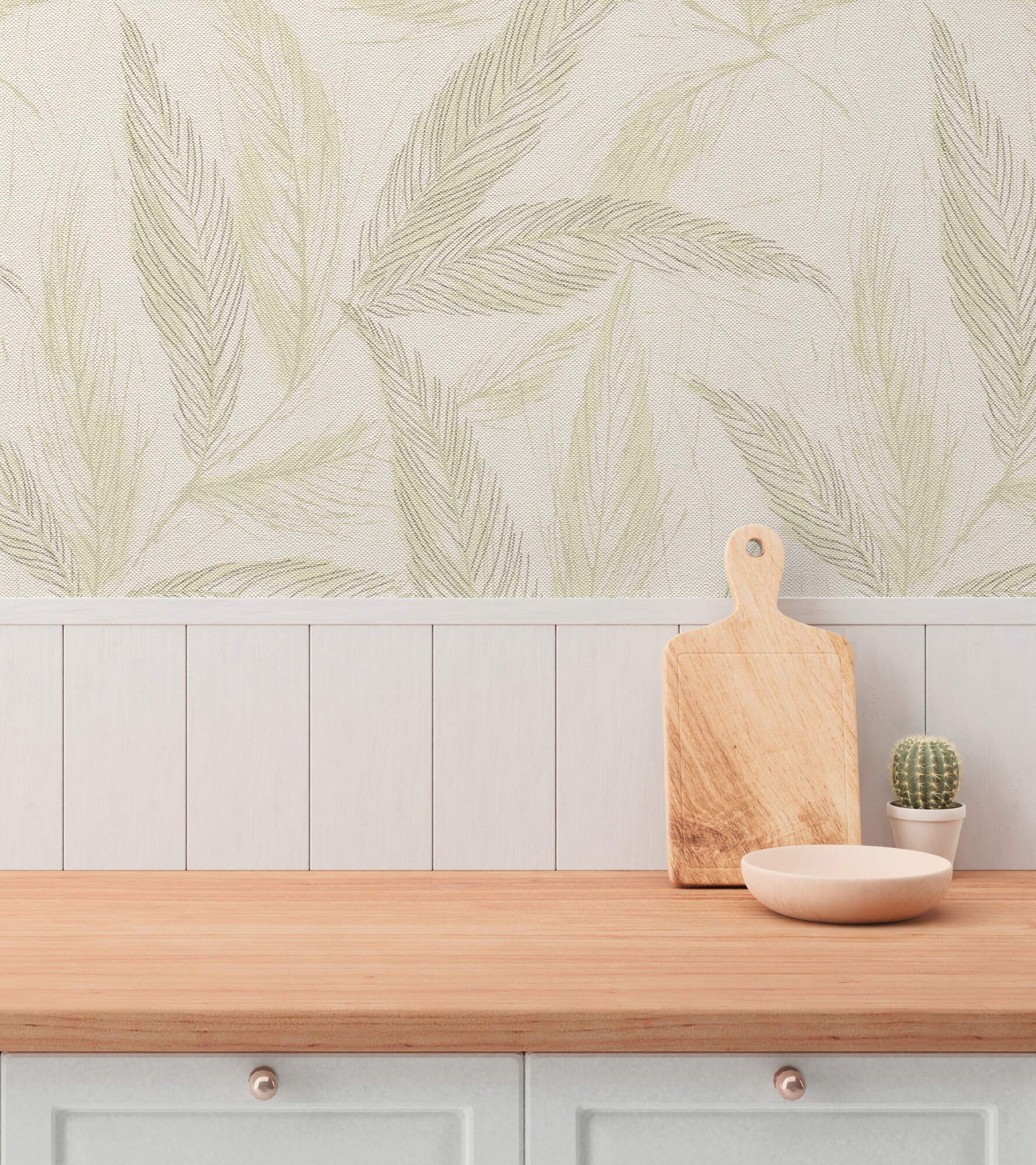 A.S.Creation Vliestapete silber grün creme B/H/D: ca. 53x1005x9,4 cm