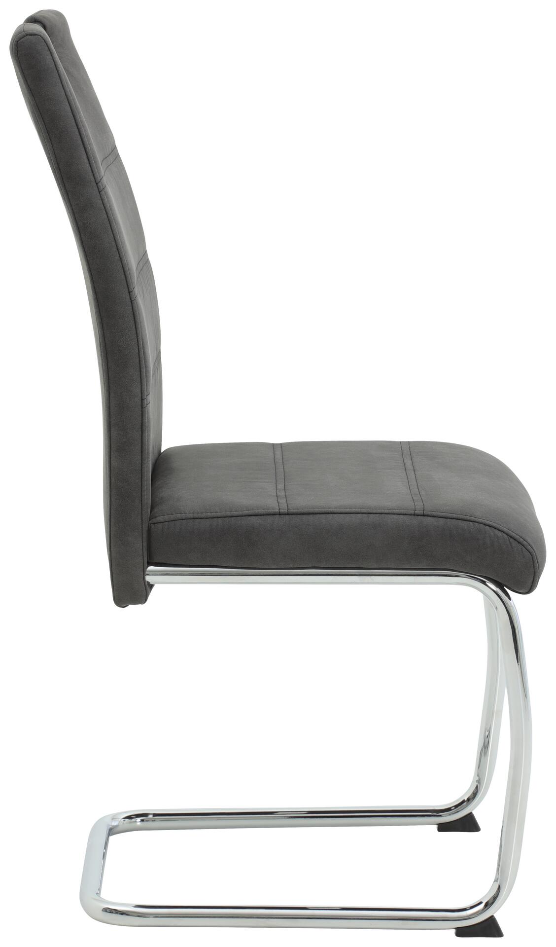 Schwingstuhl Flora anthrazit Vintage Microfaser B/H/T: ca. 43x98x59 cm