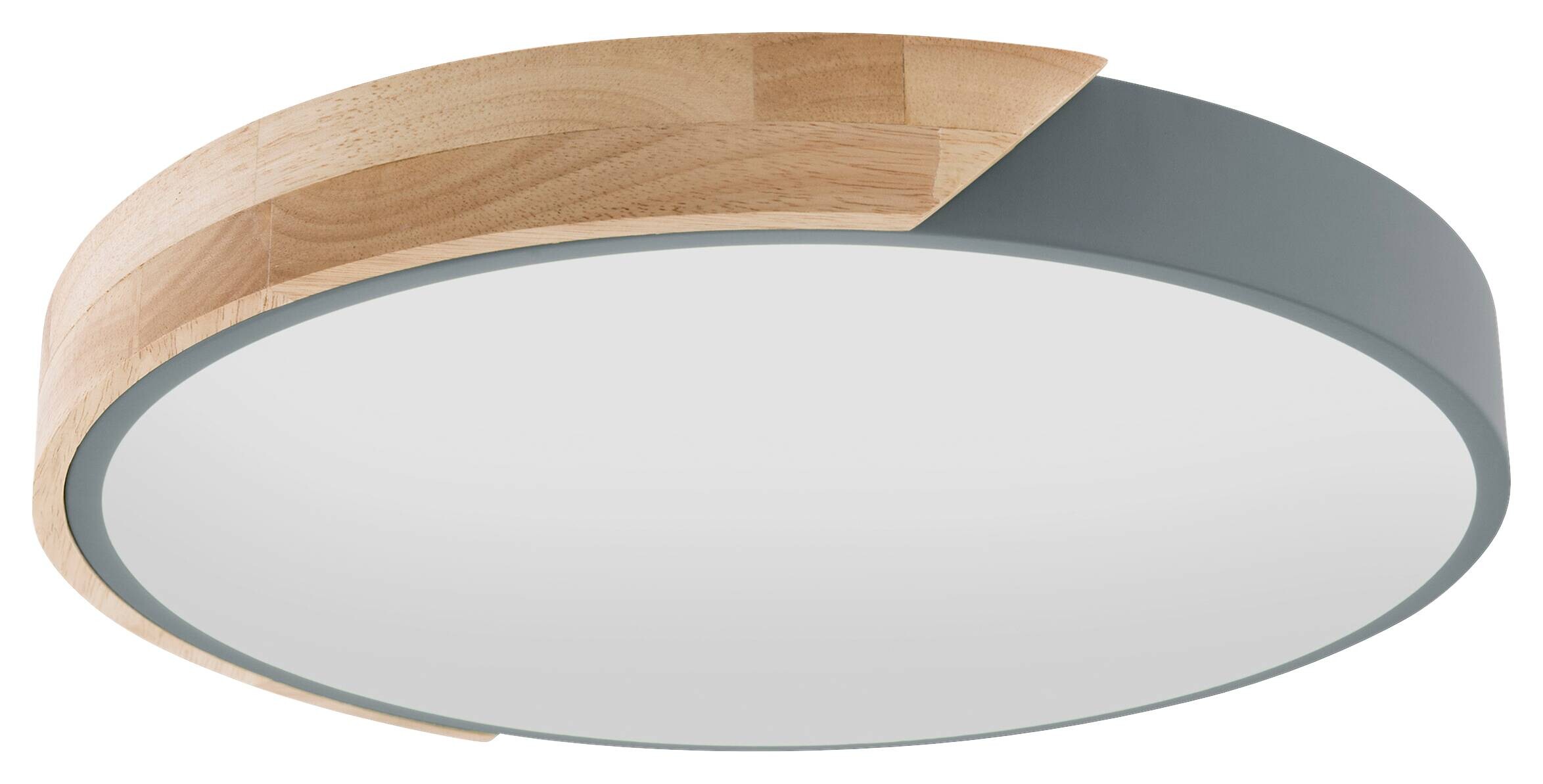 Näve Leuchten Deckenleuchte 1360316 grau Holz Acryl Metall B/H/T: ca. 31x5x31 cm null 1 Brennstellen