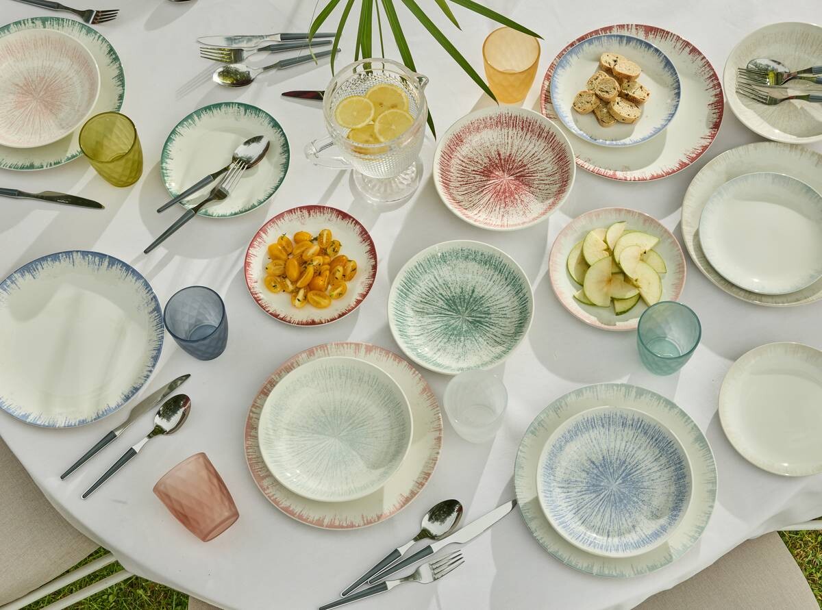 TOGNANA Tafelservice Madison Lucille bunt Porzellan 18 tlg.