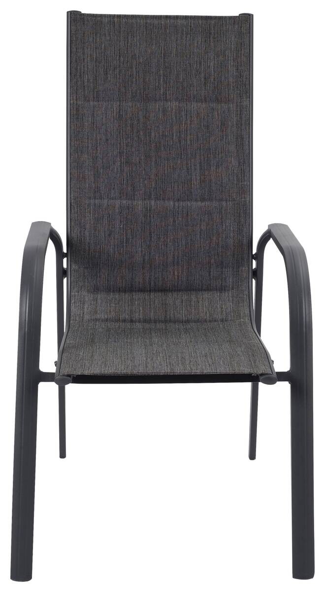 POCOline Stapelsessel Boston anthrazit Alu B/H/L: ca. 74x109x60 cm