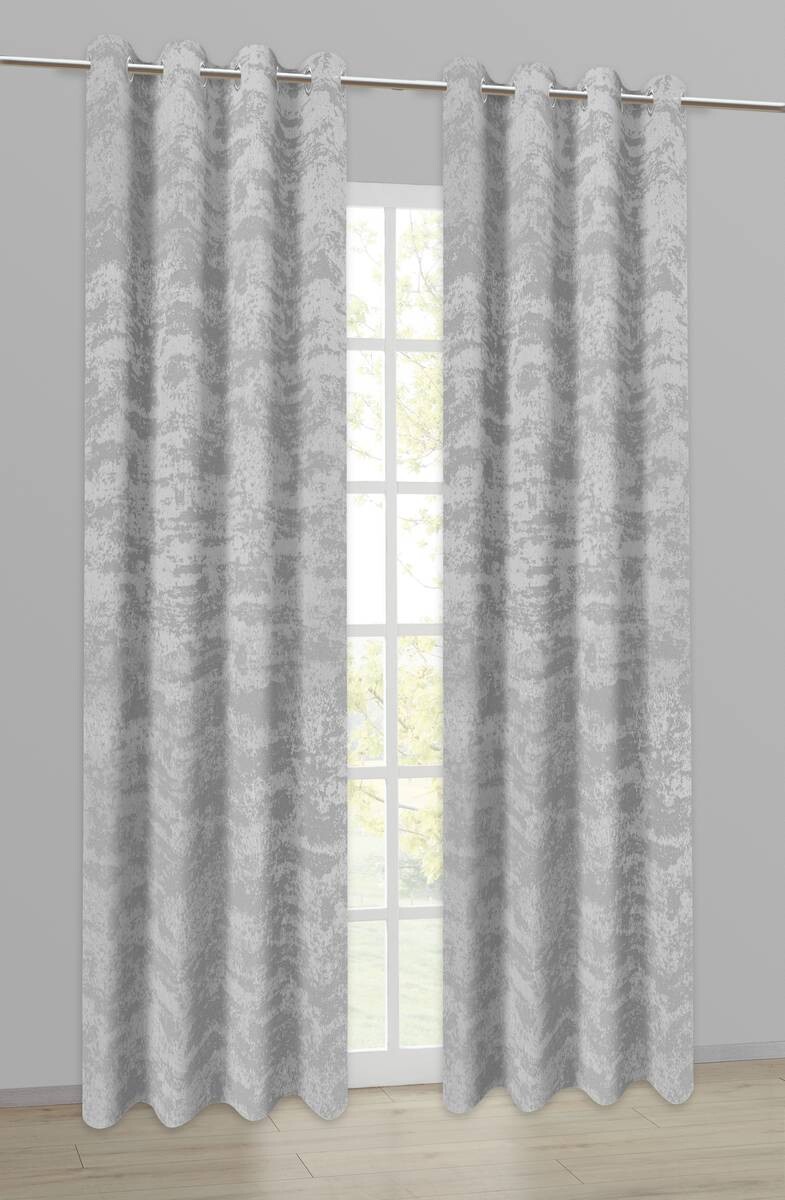 Ösenvorhang Wolke silber B/L: ca. 140x245 cm