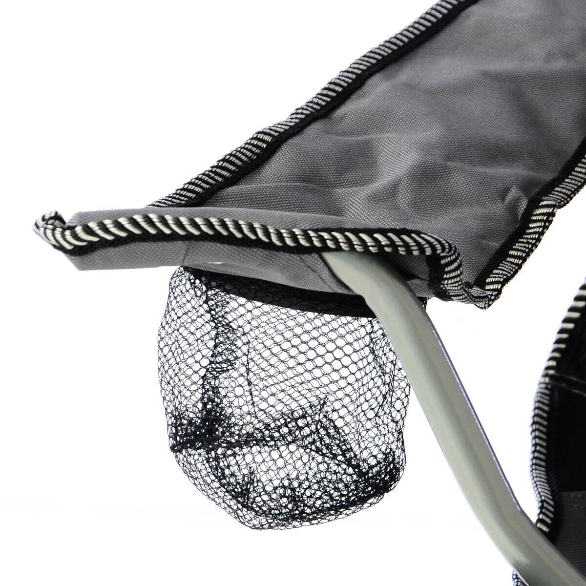 VCM Campingstuhl-Set schwarz Stahl B/H/T: ca. 47x90x47 cm