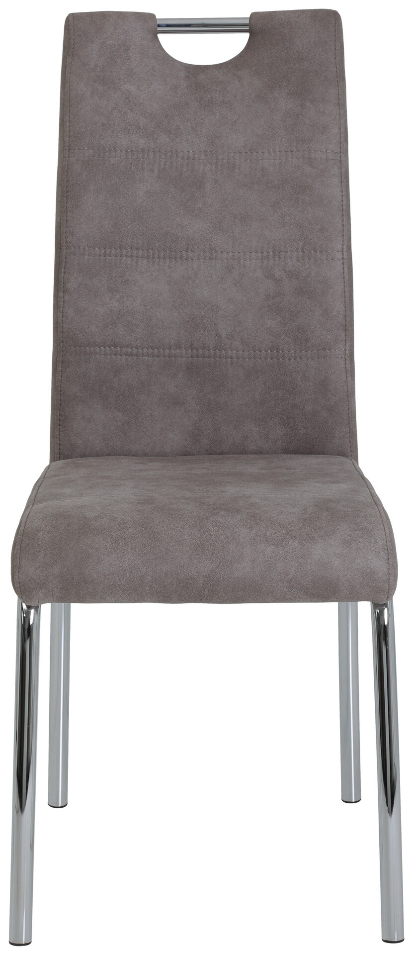 Stuhl Susi 2er Set grau Vintage Microfaser B/H/T: ca. 44x98x61 cm