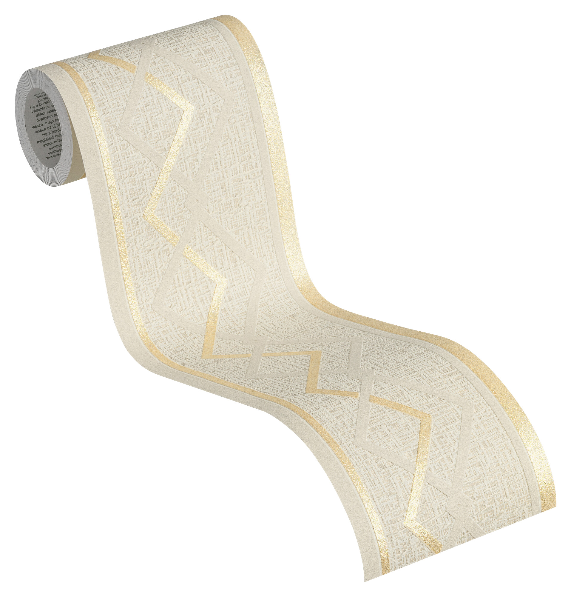 A.S.Creation Bordüre silber creme B/H/D: ca. 13x500x8 cm