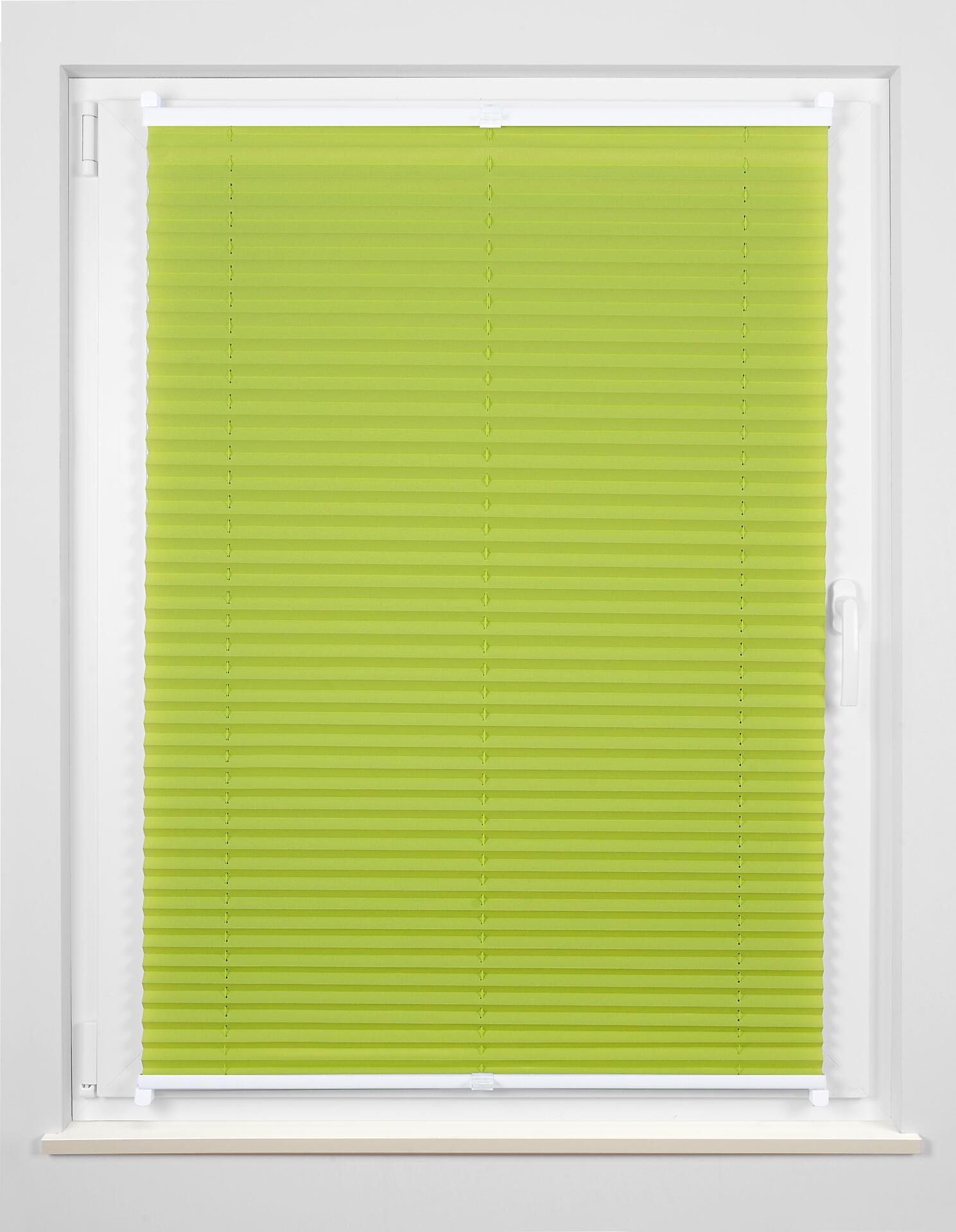 Hochwertiges Klemmplissee hellgrün B/L: ca. 60x130 cm