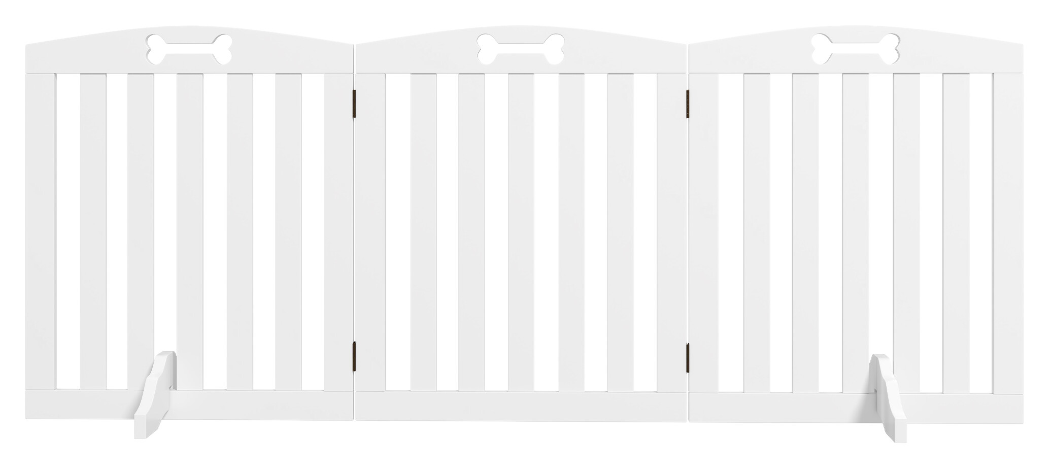 PawHut Hundegitter weiß MDF B/H/L: ca. 30x61x155 cm