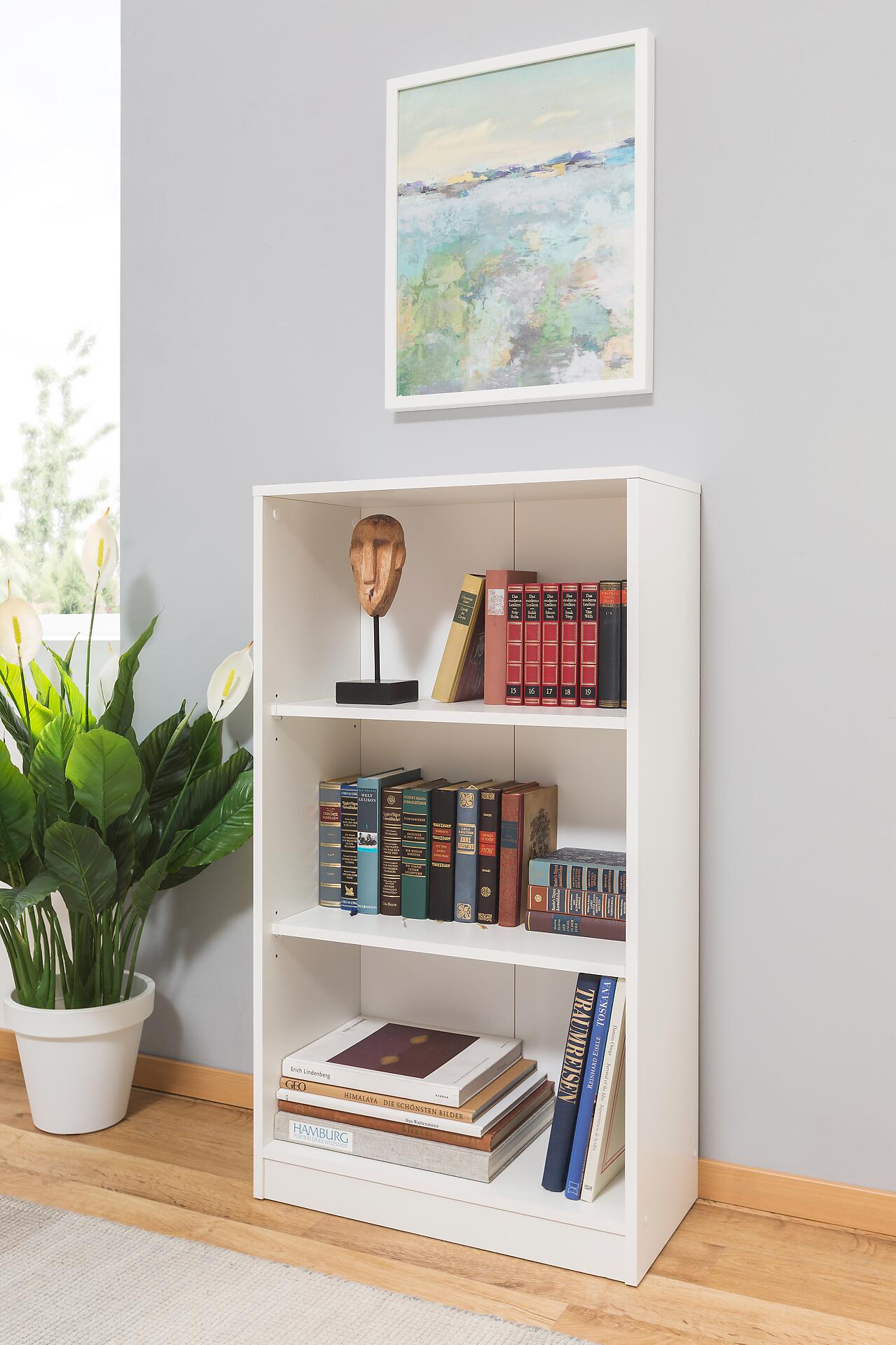 Regal Peggy 5 weiß B/H/T: ca. 58x103x28 cm