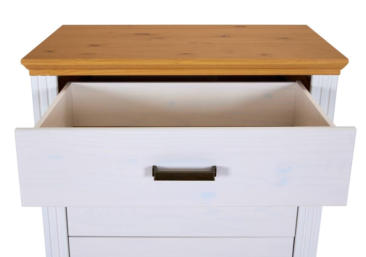 Kommode Maluno weiß lackiert B/H/L: ca. 48,3x104x93 cm