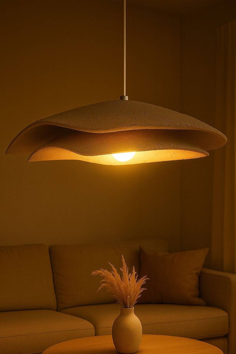 Opviq Pendelleuchte creme weiß Metall B/T/L: ca. 50x50x50 cm E27 1 Brennstellen