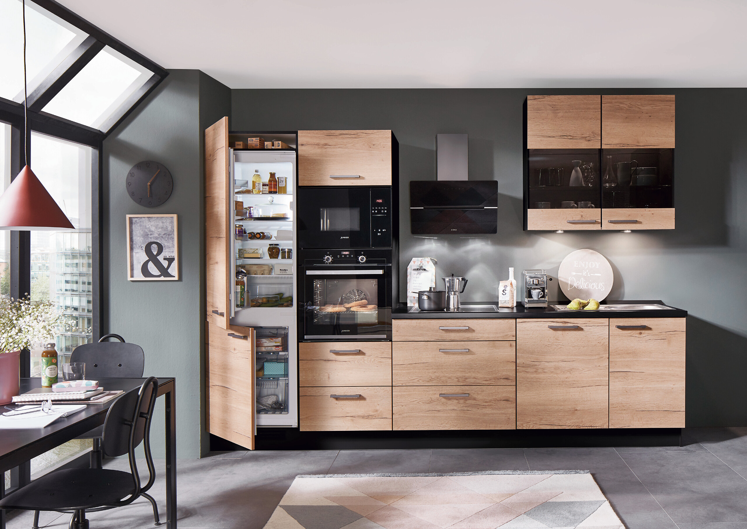 nobilia Küchenblock Structura Eiche Sierra Nachbildung B/H/T: ca. 310x229,3x60 cm